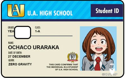 Academia UA Uraraka - Barbón Geek