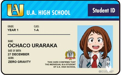 Academia UA Uraraka - Barbón Geek